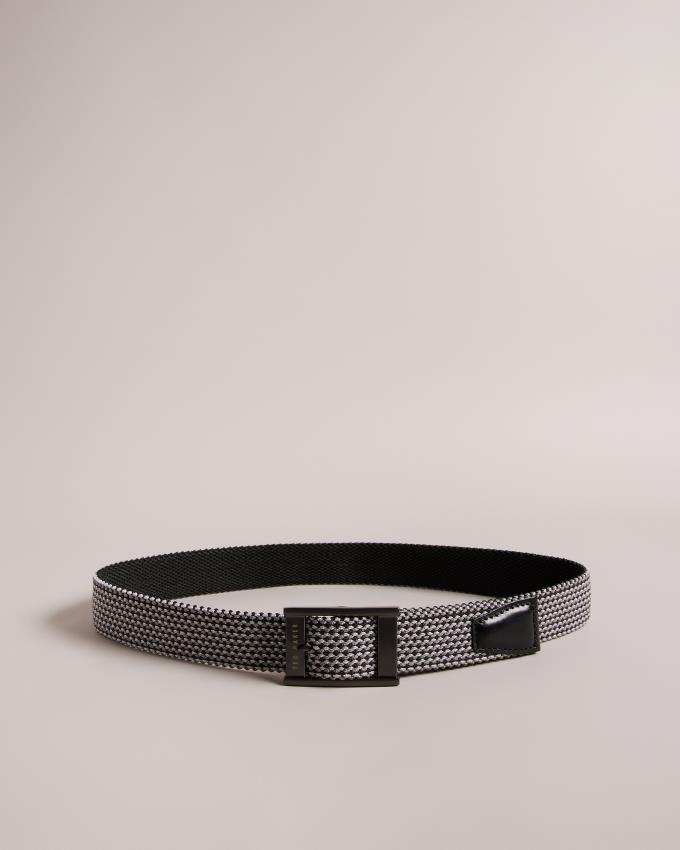 Ceinture Ted Baker Reversible Woven Elastic Noir Homme | JYJ-62677512